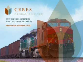 2017 ANNUAL GENERAL  MEETING PRESENTATION  Robert Day, President &amp; CEO  FORWARD LOOKING
