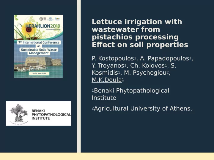 lettuce irrigation with wastewater from pistachios