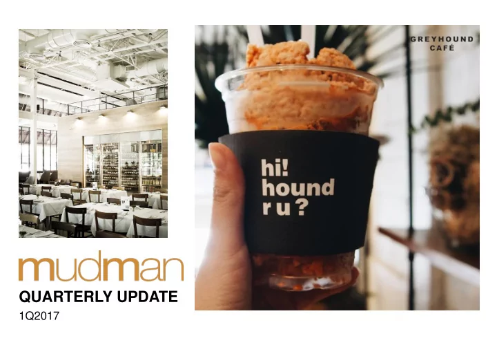 quarterly update