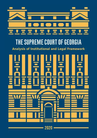 The Supreme Court of Georgia  Analysis of Institutional and Legal Framework  2020 Report