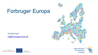 Forbruger Europa  Christel Hst  clp@forbrugereuropa.dk  ODR platform  About the ODR-platform