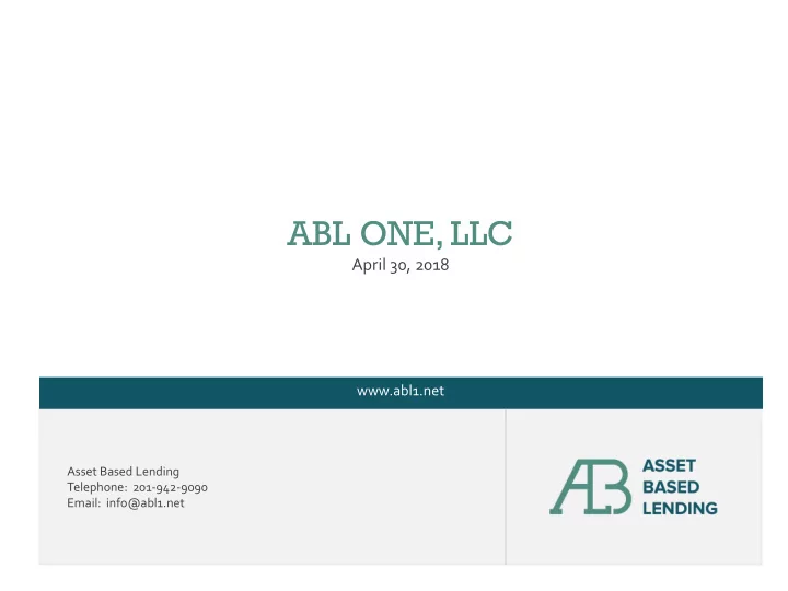 abl one llc