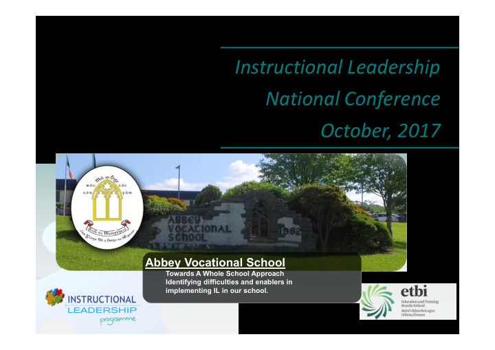 instructional leadership national conference october 2017