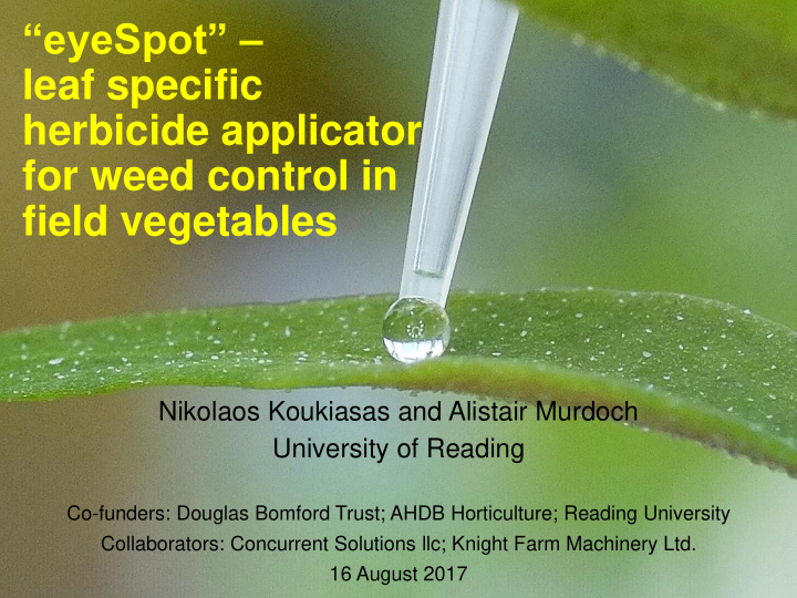 herbicide applicator