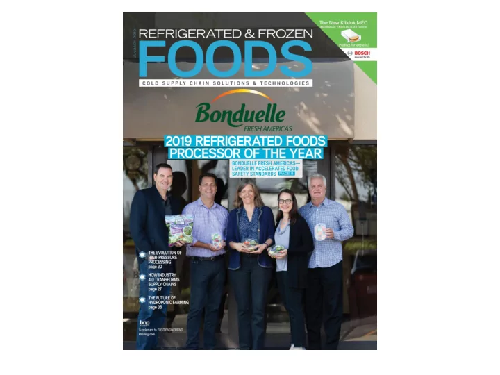 refrigerated foods processor of the year