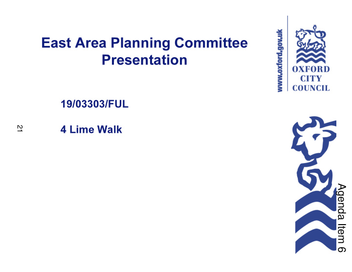 east area planning committee presentation