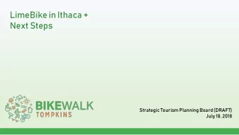 Next Steps  Strategic Tourism Planning Board (DRAFT)  July 18, 2018  Victoria Armstrong  Hector