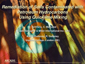 Remediation of Soils Contaminated with  Remediation of Soils Contaminated with  Petroleum