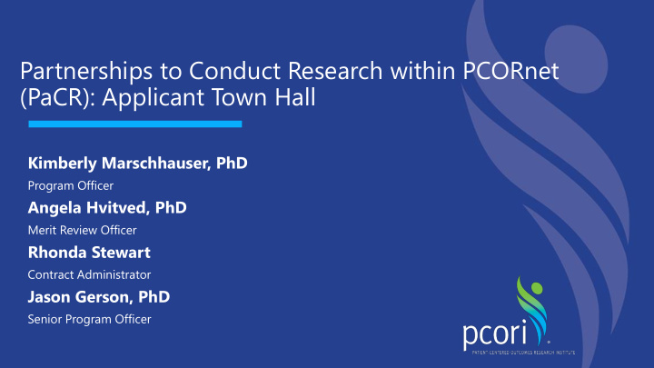 pacr applicant town hall