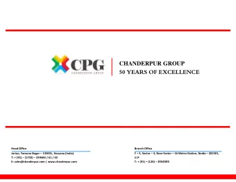 CHANDERPUR GROUP    Head Office