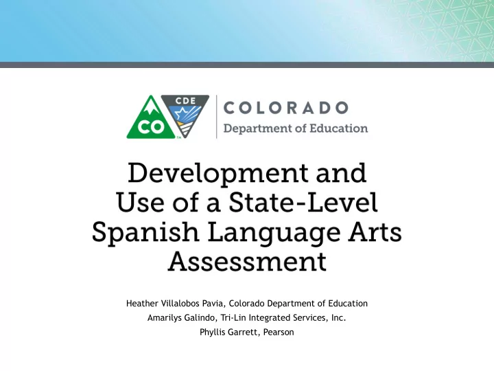 heather villalobos pavia colorado department of education