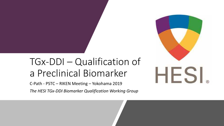 tgx ddi qualification of a preclinical biomarker