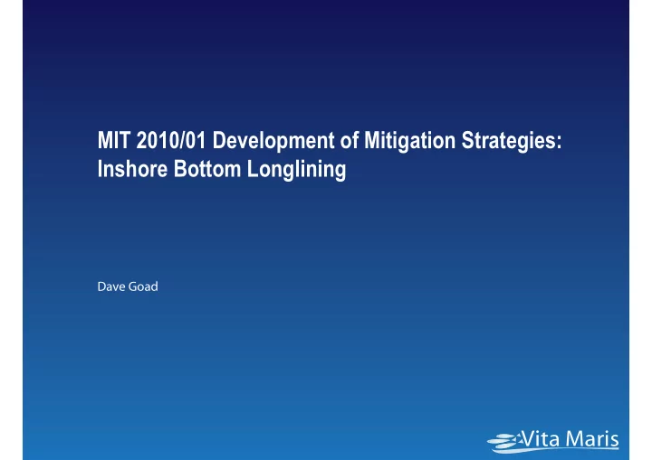 mit 2010 01 development of mitigation strategies inshore