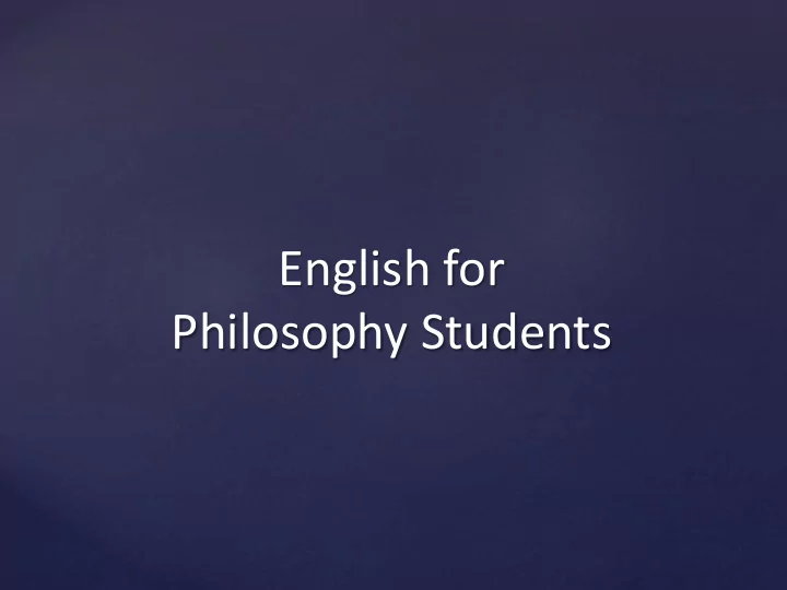 english for