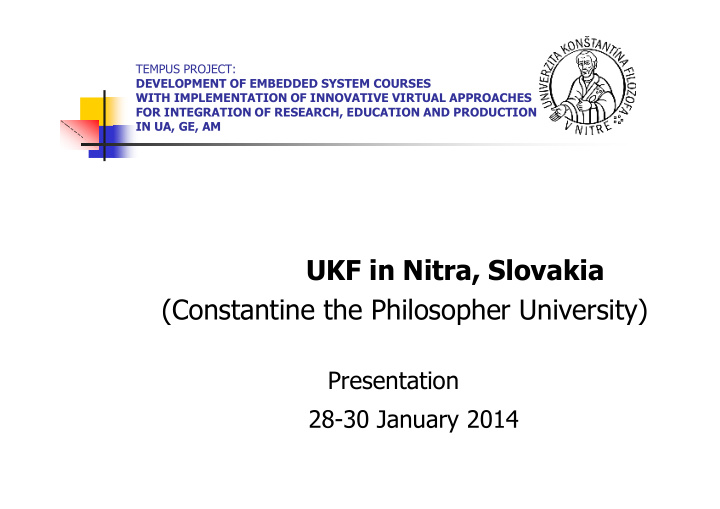 ukf in nitra slovakia constantine the philosopher