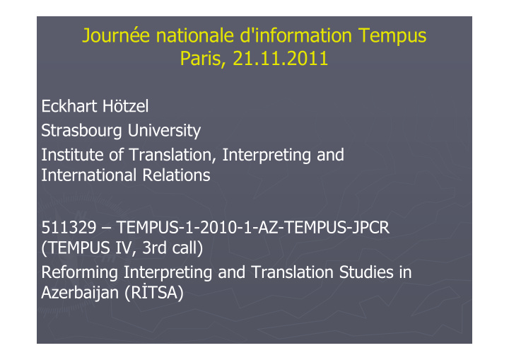 journ e nationale d information tempus paris 21 11 2011