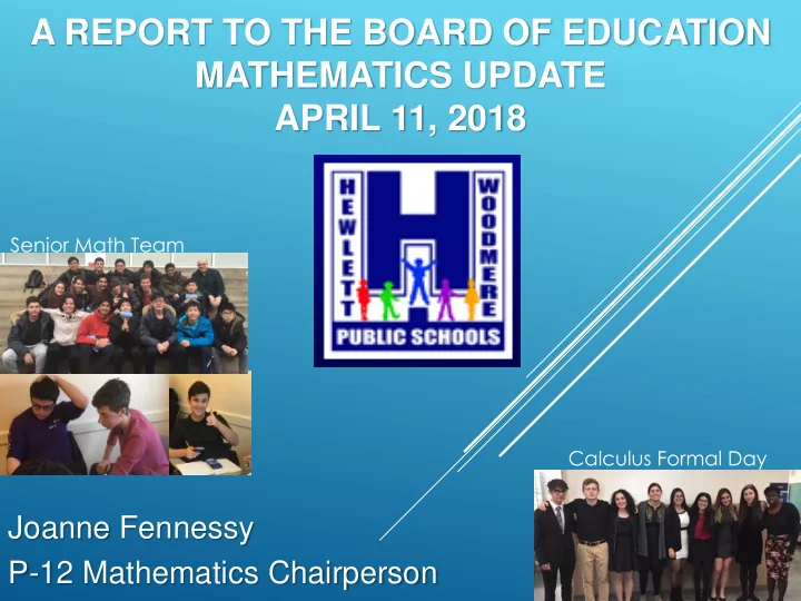 a report to the board of education