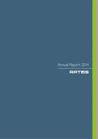 Annual Report 2014  Ratos owns and develops  Nordic companies  Ratos is an active owner and creates