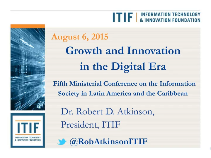 growth and innovation in the digital era