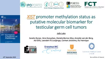 pu  putativ  ive mole  olecular bi  biomarker for  or  tes  estic  icula  lar ger  erm cel  cell  l