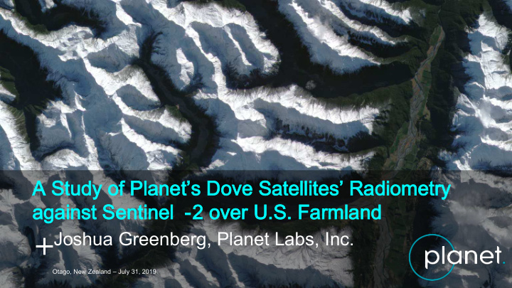 a study of planet s dove satellites radi a study of