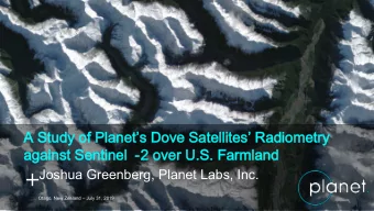 A Study of Planets Dove Satellites Radi  A Study of Planets Dove Satellites Radiometry
