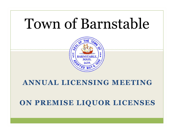 town of barnstable