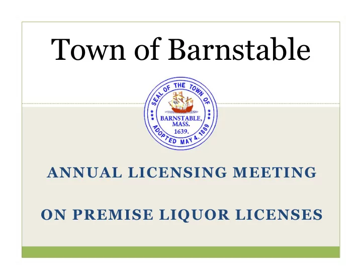 town of barnstable