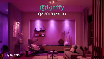 Q2 2019 results  July 26,  2019  Important information  Forward-Looking Statements and Risks &amp;