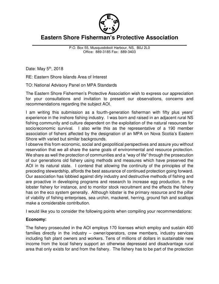 eastern shore fisherman s protective association
