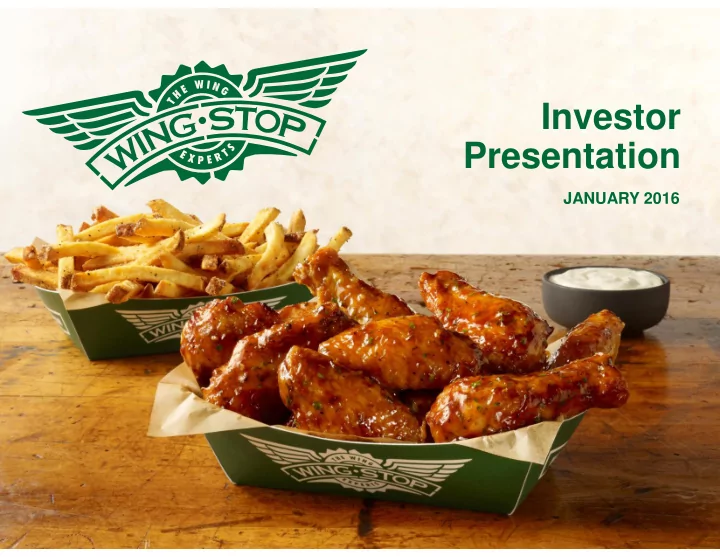 investor presentation