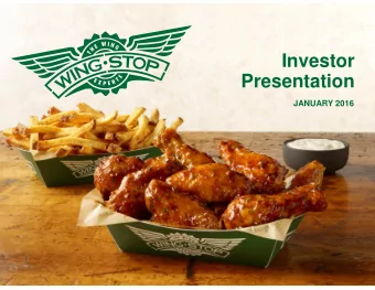 Investor  Presentation  JANUARY 2016  FORWARD-LOOKING STATEMENTS  Forward-Looking Statements  This