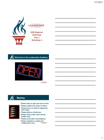 Norms  Please help us start and end on time  Please respect the views of others  Please