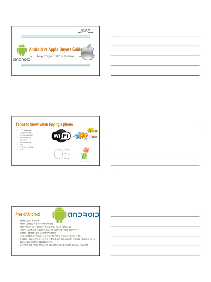 android vs apple buyers guide