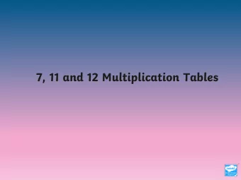 7, 11 and 12 Multiplication Tables  Diving into Mastery Guidance for Educators  Diving  Deeper