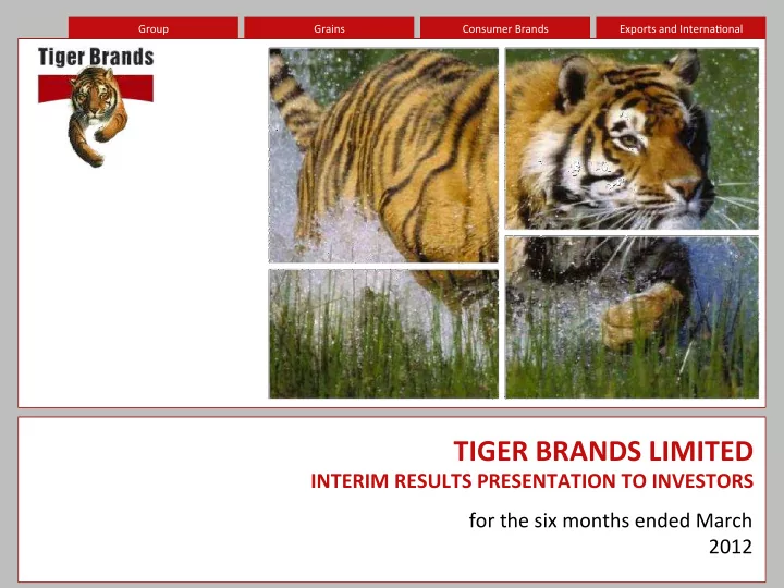 tiger brands limited