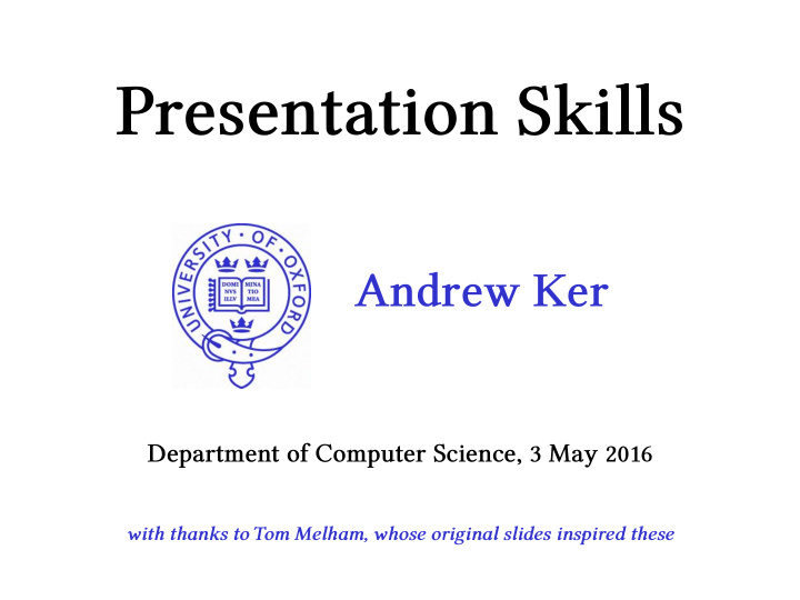 presentation skills