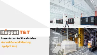 Annual General Meeting  19 April 2017  1  Disclaimer  This presentation may contain forward-looking