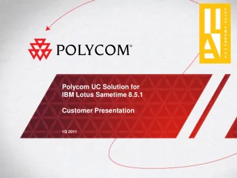 Customer Presentation  1Q 2011  The Changing Landscape  Organizational Challenges  Technology