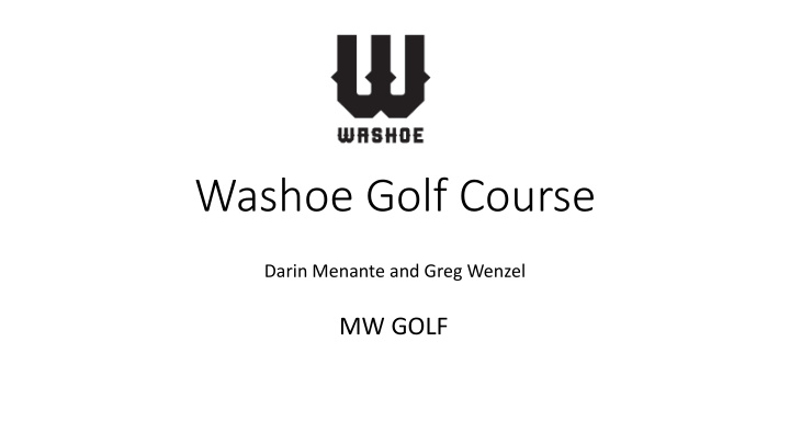 washoe golf course