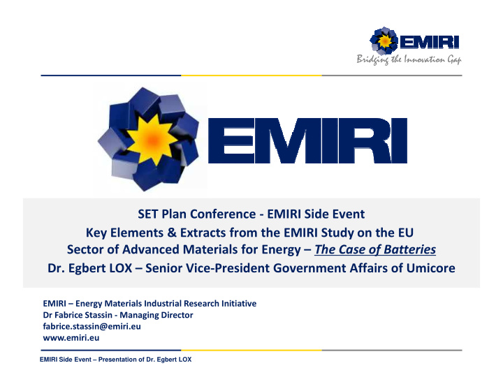 set plan conference emiri side event key elements