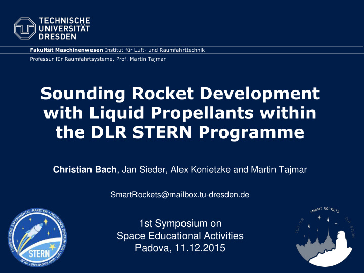 sounding rocket development