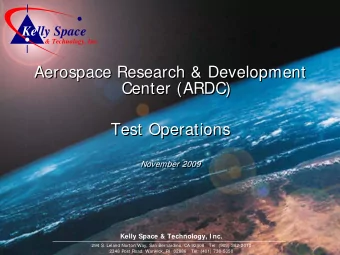 Aerospace Research &amp; Development  Aerospace Research &amp; Development  Center (ARDC)  Center