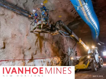 April 11, 2018  F orwa rd- looking  sta te me nts &amp; Qua lifie d Pe rson  Certain statements in