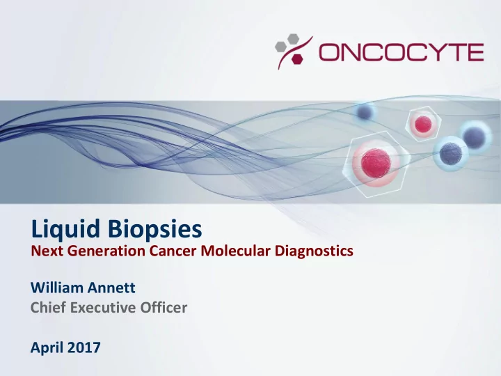 liquid biopsies