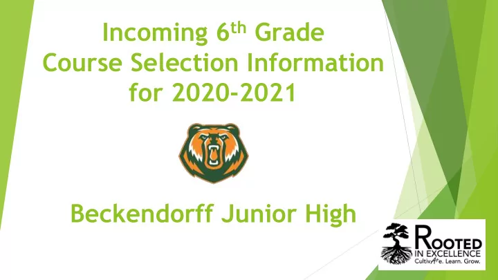 incoming 6 th grade