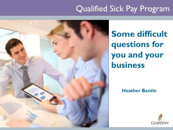 you and your  business  Heather Bantle  Whats  Your Plan?  If one of your key  employees, your