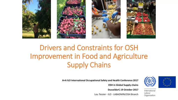 drivers and constraints for osh