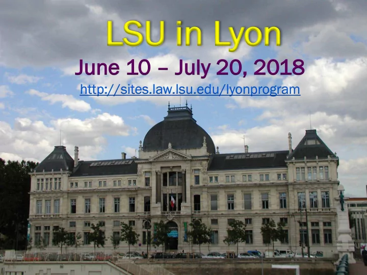lsu in l lsu in lyon