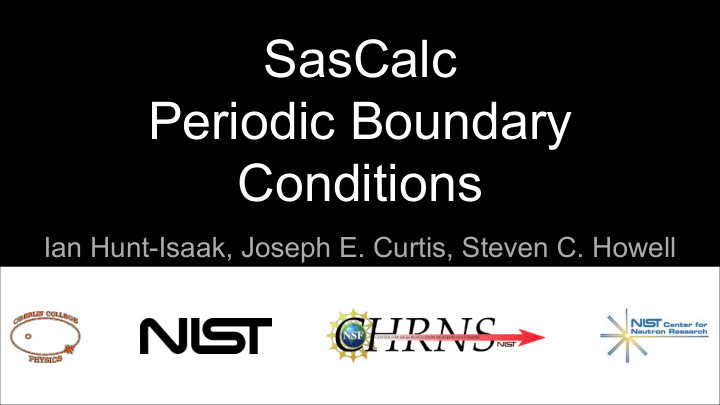 sascalc periodic boundary conditions